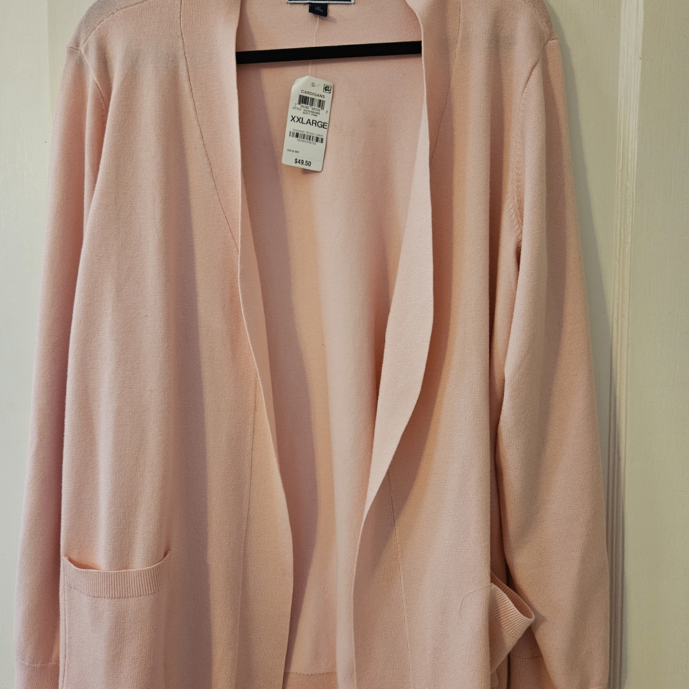 Karen Scott Soft Pink Cardigan
